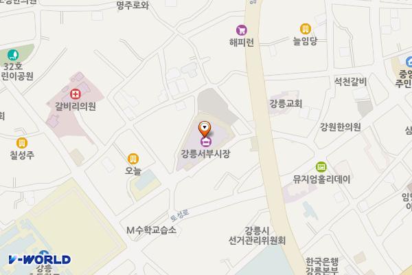 서부시장화장실-2층 위치 지도 — 강원특별자치도 강릉시 임영로 155번길6
