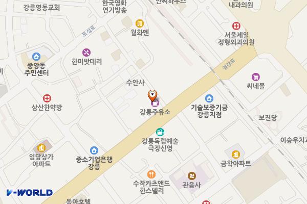 강릉주유소 위치 지도 — 강원특별자치도 강릉시 경강로 2101 (임당동)