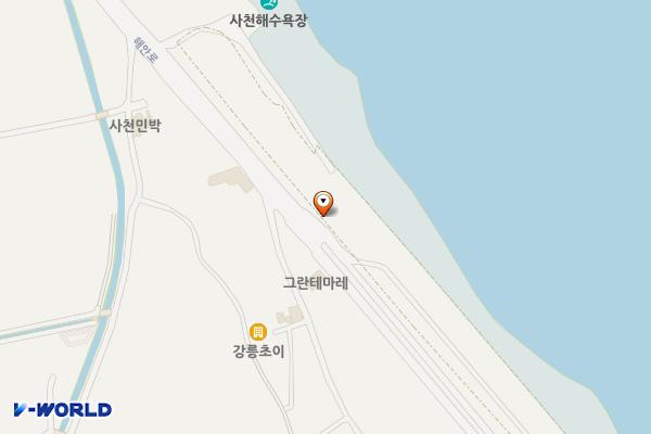 사천해변 위치 지도 — 강원특별자치도 강릉시 사천면 해안로 870