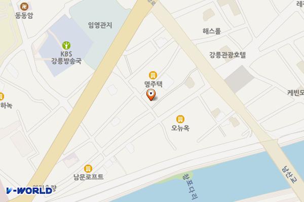 작은공연장 단 화장실 위치 지도 — 강원특별자치도 강릉시 경강로 2046번길 9
