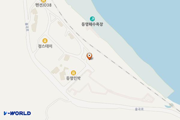 등명해변(철길옆) 위치 지도 — 강원특별자치도 강릉시 강동면 정동등명길 12