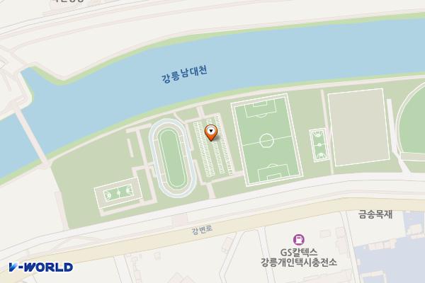 남대천 월드구장 위치 지도 — 강원특별자치도 강릉시 입암동 702