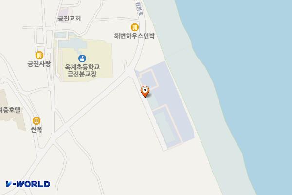 금진해변 남쪽 위치 지도 — 강원특별자치도 강릉시 옥계면 헌화로 212