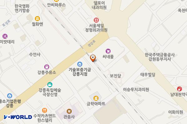 역사문화공원 위치 지도 — 강원특별자치도 강릉시 경강로 2112 (임당동)
