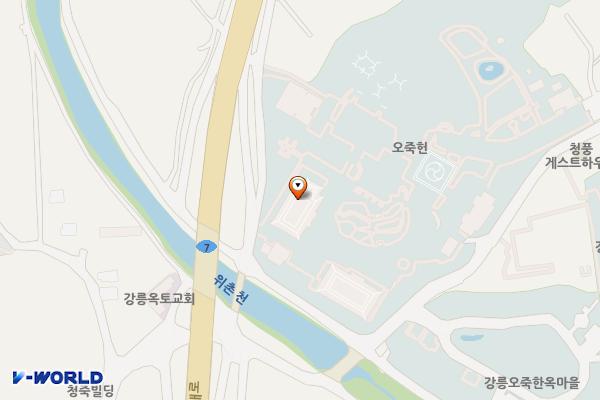 오죽헌 주차장 공중화장실 위치 지도 — 강원특별자치도 강릉시 율곡로3139번길 24