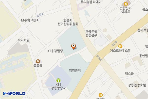 강릉대도호부관아 임영관 화장실 위치 지도 — 강원특별자치도 강릉시 임영로131번길 6