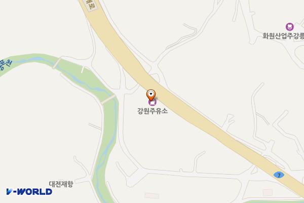 강원주유소 위치 지도 — 강원특별자치도 강릉시 동해대로 3433 (대전동)