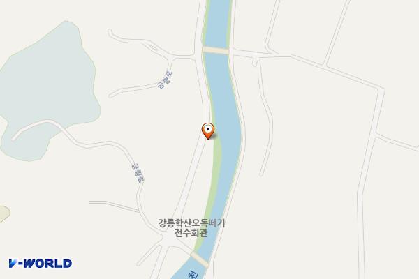 굴산사지 입구 화장실 위치 지도 — 강원특별자치도 강릉시 구정면 금평로 103