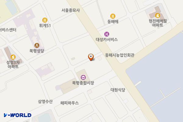북평우시장 위치 지도 — 강원특별자치도 동해시 오일장길 6-3
