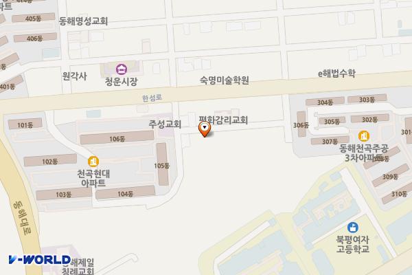동해시장애인주간보호소 위치 지도 — 강원특별자치도 동해시 한섬로 28-12
