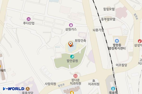동해시립발한도서관 위치 지도 — 강원특별자치도 동해시 해안로 535