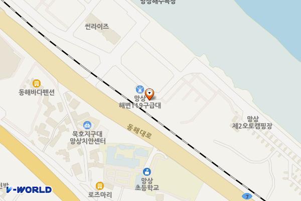 망상해변내 5호 위치 지도 — 강원특별자치도 동해시 동해대로 6270-12