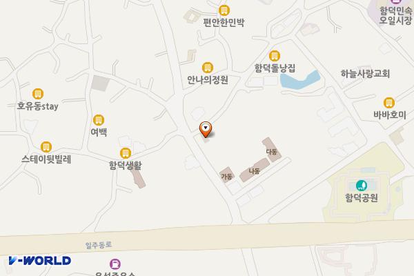 함덕리 1433 위치 지도 — 제주특별자치도 제주시 조천읍 함덕리 1433