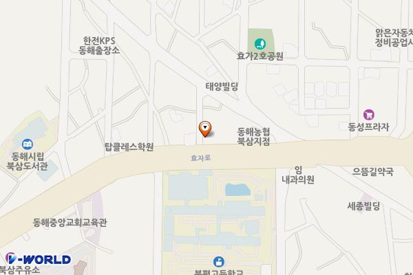 동해북삼동우체국 위치 지도 — 강원특별자치도 동해시 효자로 669