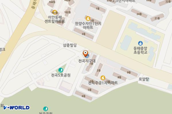 동해경찰서 천곡지구대 위치 지도 — 강원특별자치도 동해시 천곡로 16
