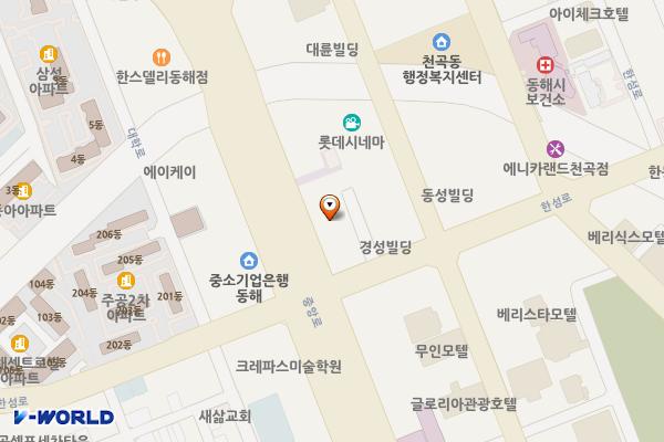 이주민상가 위치 지도 — 강원특별자치도 동해시 중앙로 234 (천곡동)