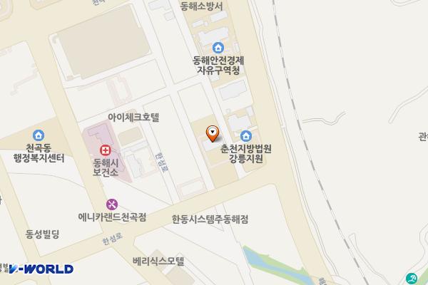 동해지방해양안전심판원 청사화장실 위치 지도 — 강원특별자치도 동해시 한섬로 141-1