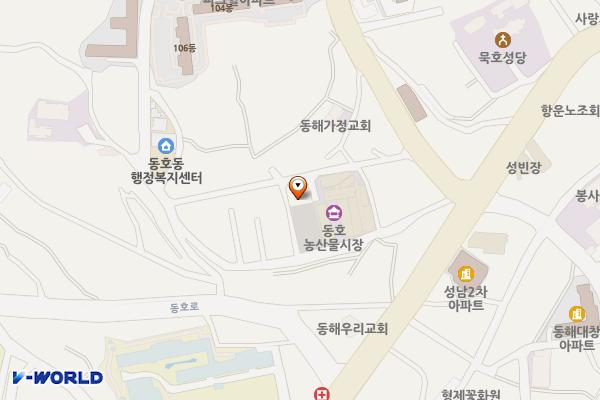 동호농산물시장 위치 지도 — 강원특별자치도 동해시 동호4길 9-1