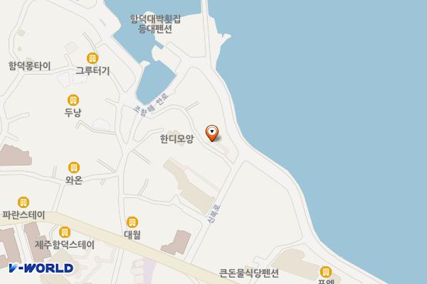 함덕리 1024-2,3 위치 지도 — 제주특별자치도 제주시 조천읍 함덕리 1024-2