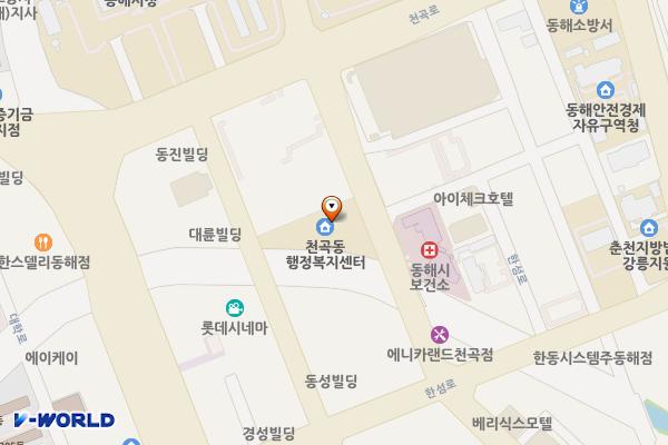 천곡동행정복지센터 위치 지도 — 강원특별자치도 동해시 천곡로 98-1