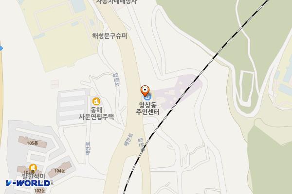 망상동행정복지센터 위치 지도 — 강원특별자치도 동해시 발한로 330