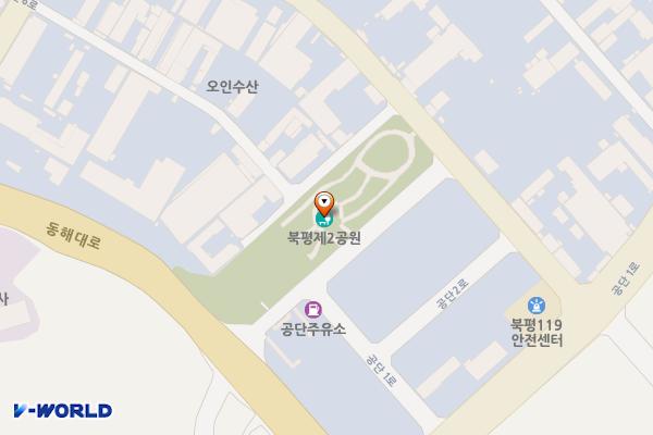 북평공단2공원(공단내) 위치 지도 — 강원특별자치도 동해시 구호동239