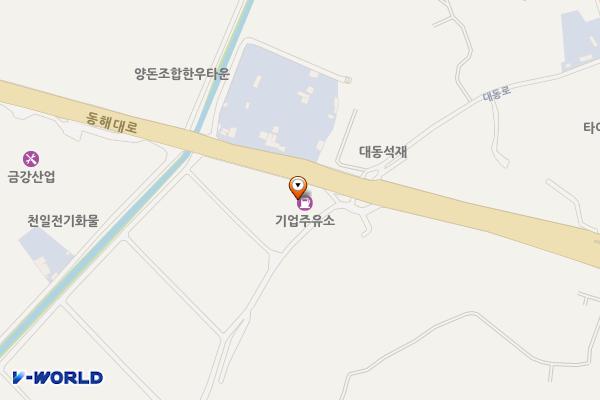 기업주유소 위치 지도 — 강원특별자치도 동해시 동해대로 4683 ?(대구동)?