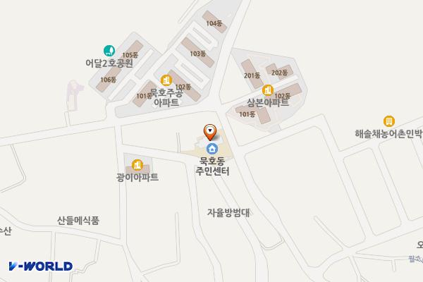 묵호동행정복지센터 위치 지도 — 강원특별자치도 동해시 논골길 78
