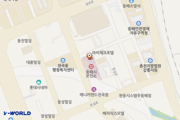 보건소화장실 위치 지도 — 강원특별자치도 동해시 천곡로 100-2