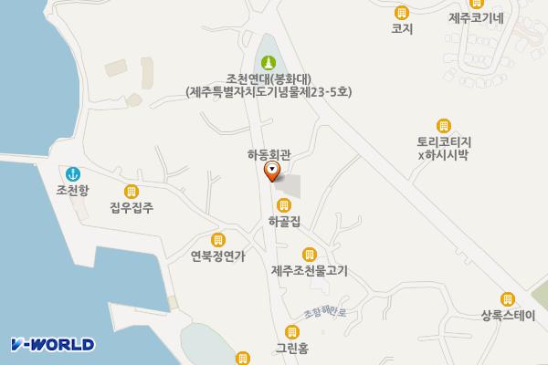 조천리 2908, 2909-1,2 위치 지도 — 제주특별자치도 제주시 조천읍 조천리 2908