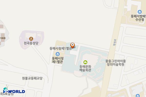 동해문화원 위치 지도 — 강원특별자치도 동해시 평원로 17