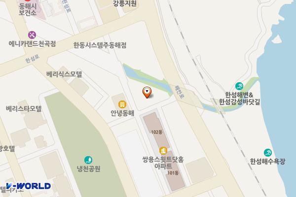 (주)천곡주유소 위치 지도 — 강원특별자치도 동해시 해안로 197 ?(천곡동)?