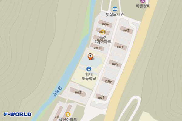 함태초등학교(본관 1층) 위치 지도 — 강원특별자치도 태백시 소도길 69 (소도동)