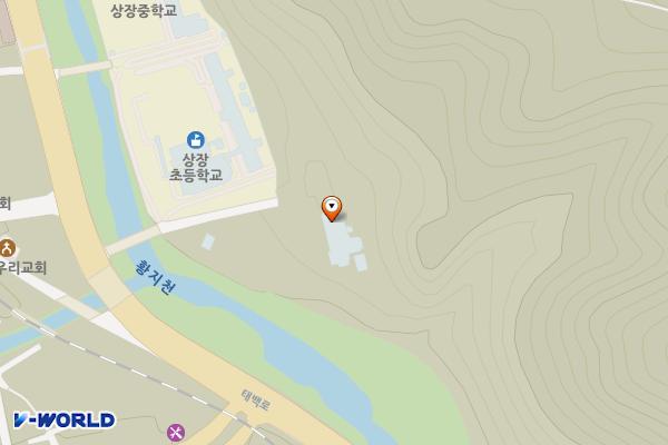 태백시 평생학습관(본관 1층) 위치 지도 — 강원특별자치도 태백시 태백로 1239 (황지동)
