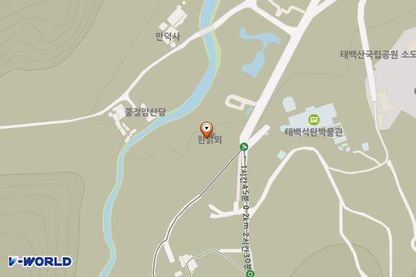 당골 제1화장실 위치 지도 — 강원특별자치도 태백시 천제단길 204 (소도동, 한밝뫼공원휴게소)