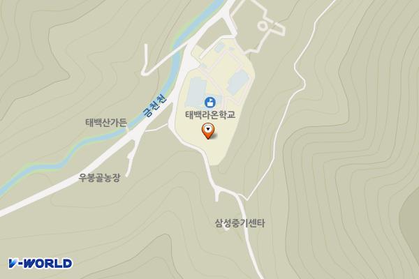 태백장애인종합복지관 위치 지도 — 강원특별자치도 태백시 금천길 179-9 (금천동)