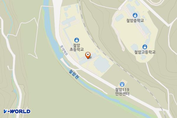 철암초등학교(본관 2층) 위치 지도 — 강원특별자치도 태백시 동태백로 584 (철암동)