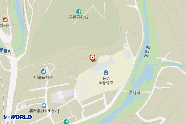 동점초등학교(교사동 3층) 위치 지도 — 강원특별자치도 태백시 방터골1길 59 (동점동)