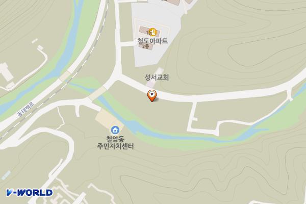 철암동 행복농장 쉼터 위치 지도 — 강원특별자치도 태백시 철암동 284-8