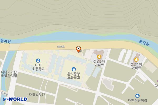 화전119안전센터 1층 위치 지도 — 강원특별자치도 태백시 태백로 814