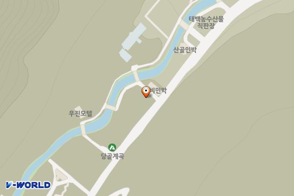 당골상가화장실 1층 위치 지도 — 강원특별자치도 태백시 천제단길 158 (소도동)