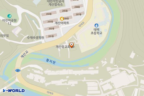 태백문화의집(본관 1층) 위치 지도 — 강원특별자치도 태백시 태백로 1813 (장성동)
