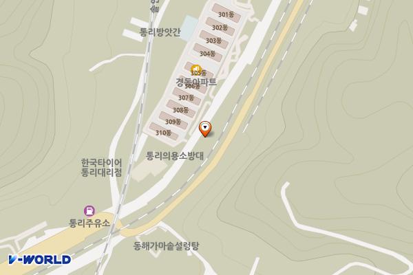 통리건널목 위치 지도 — 강원특별자치도 태백시 통동 69-90