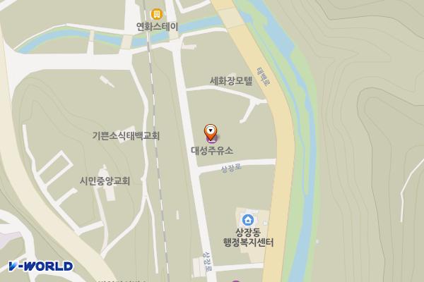 대성주유소 위치 지도 — 강원특별자치도 태백시 상장로 88  (황지동)