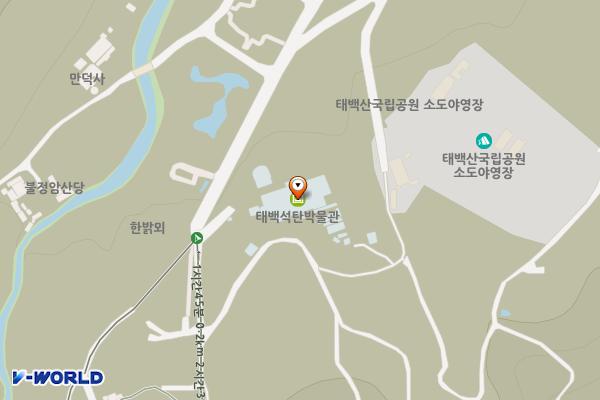 석탄박물관 지하 위치 지도 — 강원특별자치도 태백시 천제단길 195 (소도동)