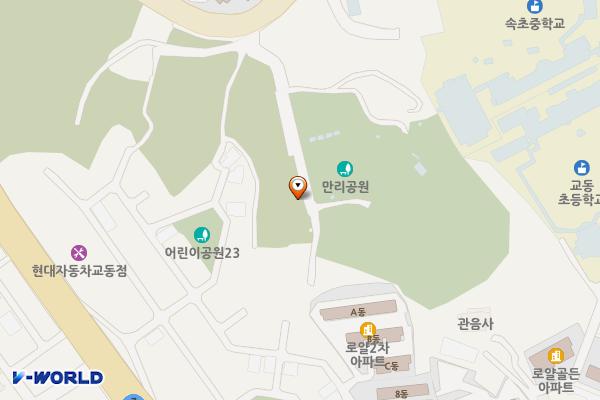 만리공원(B동) 위치 지도 — 강원특별자치도 속초시 만리공원길 24-15