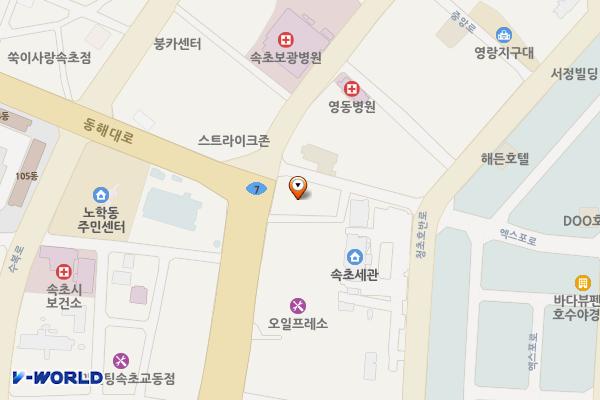 새마을금고주유소 위치 지도 — 강원특별자치도 속초시 동해대로 4232 (교동)