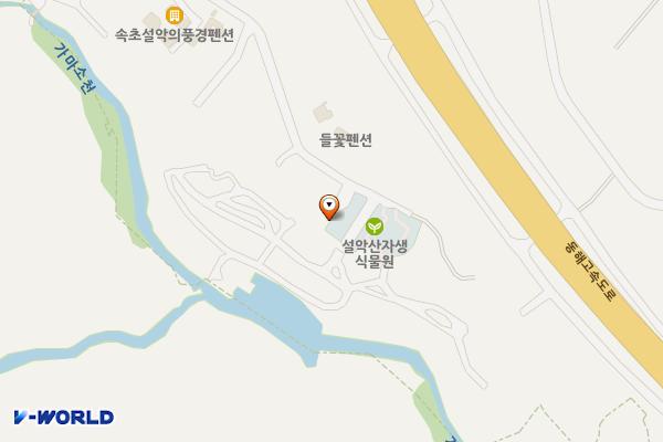 자생식물원 위치 지도 — 강원특별자치도 속초시 바람꽃마을길 164 (노학동)