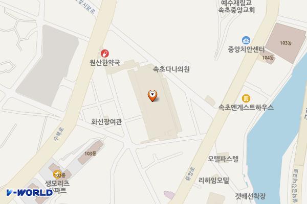 속초관광수산시장(2층 C동) 위치 지도 — 강원특별자치도 속초시 중앙로147번길 16 (중앙동)