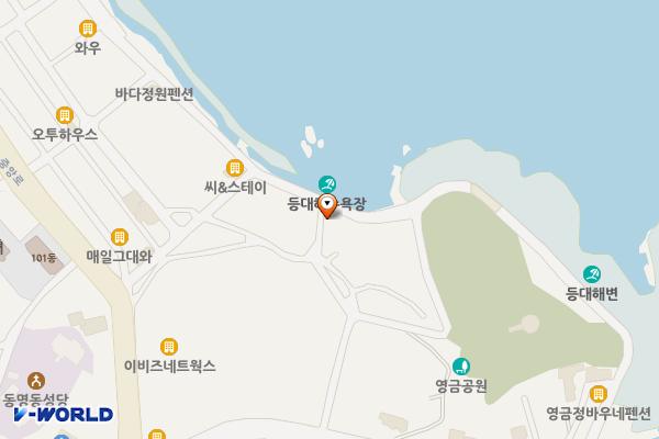 영랑동 해안방파제 위치 지도 — 강원특별자치도 속초시 영랑해안길 89(영랑동)